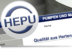 Webdesign Hepu Pumpen, Herten