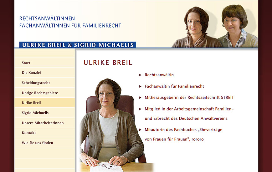 Webseite - Breil und Michaelis