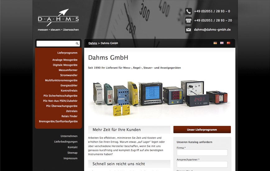 Webseite - Dahms GmbH