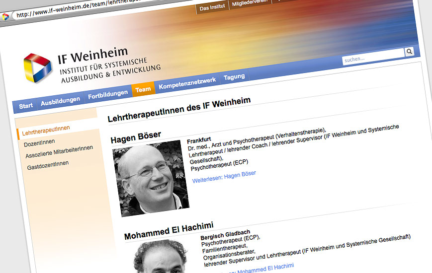 Webseite - IF Weinheim