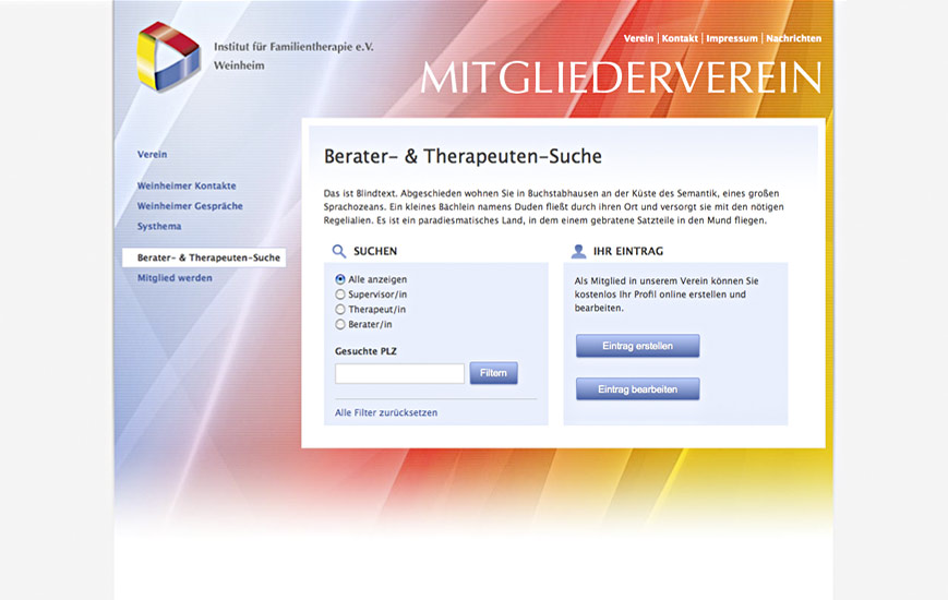 Webseite - IFW Mitgliederverein