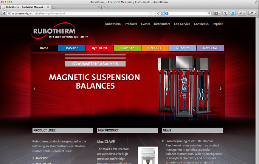 Webseite - Rubotherm