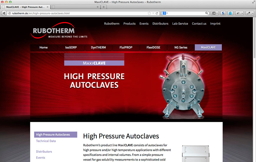 Webseite - Rubotherm