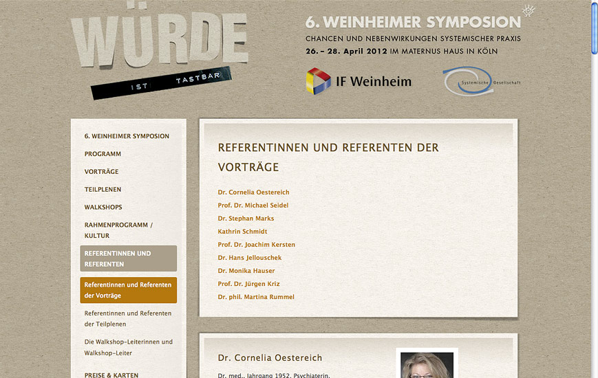 Webseite - IF Weinheim - Symposion
